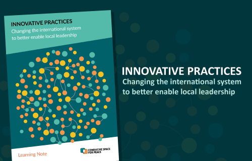 Innovative Practices publication on blue background with many dots