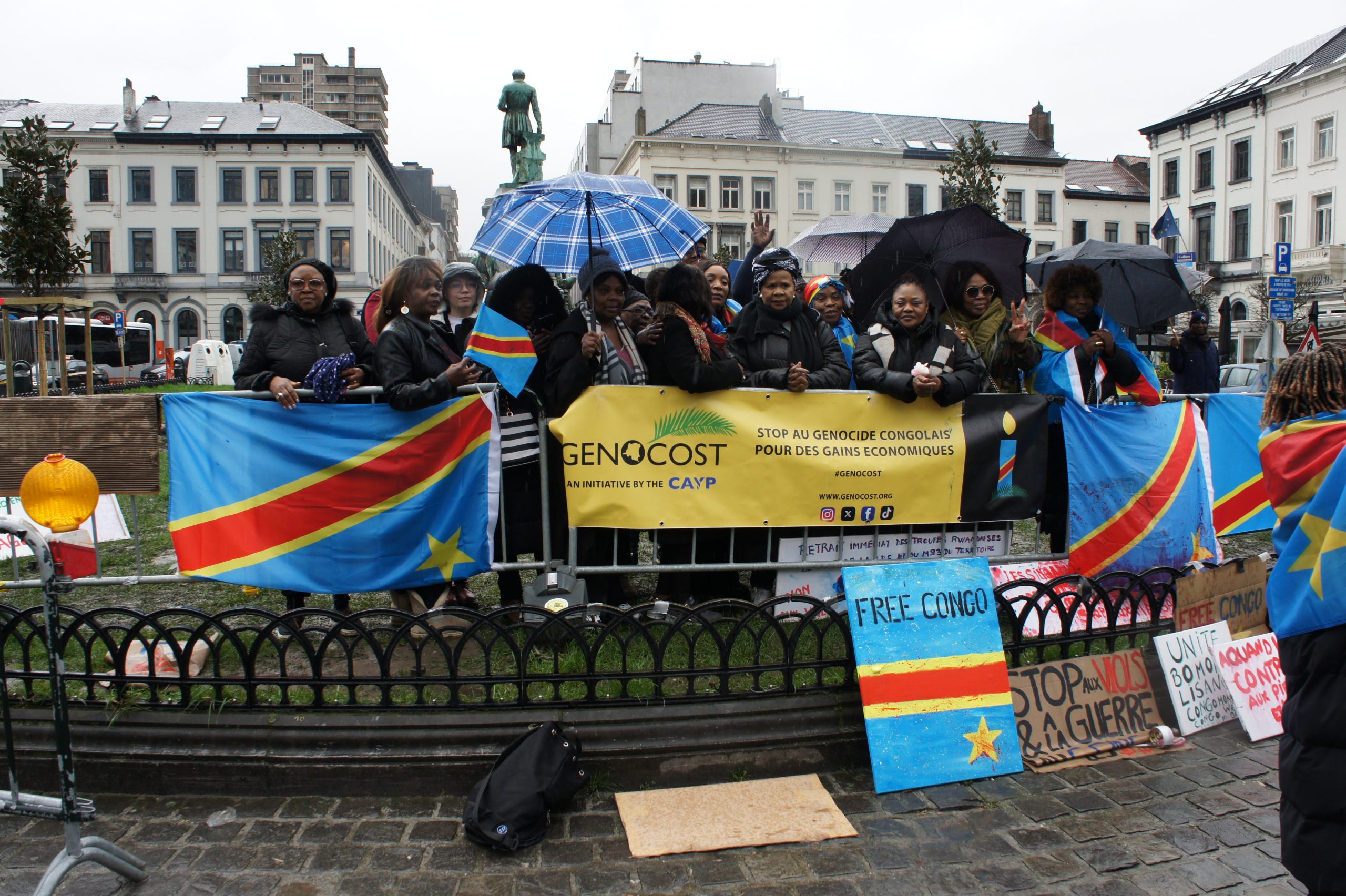 Bruxelles. Des Congolaises en sit-in contre Kagamé devant le parlement européen