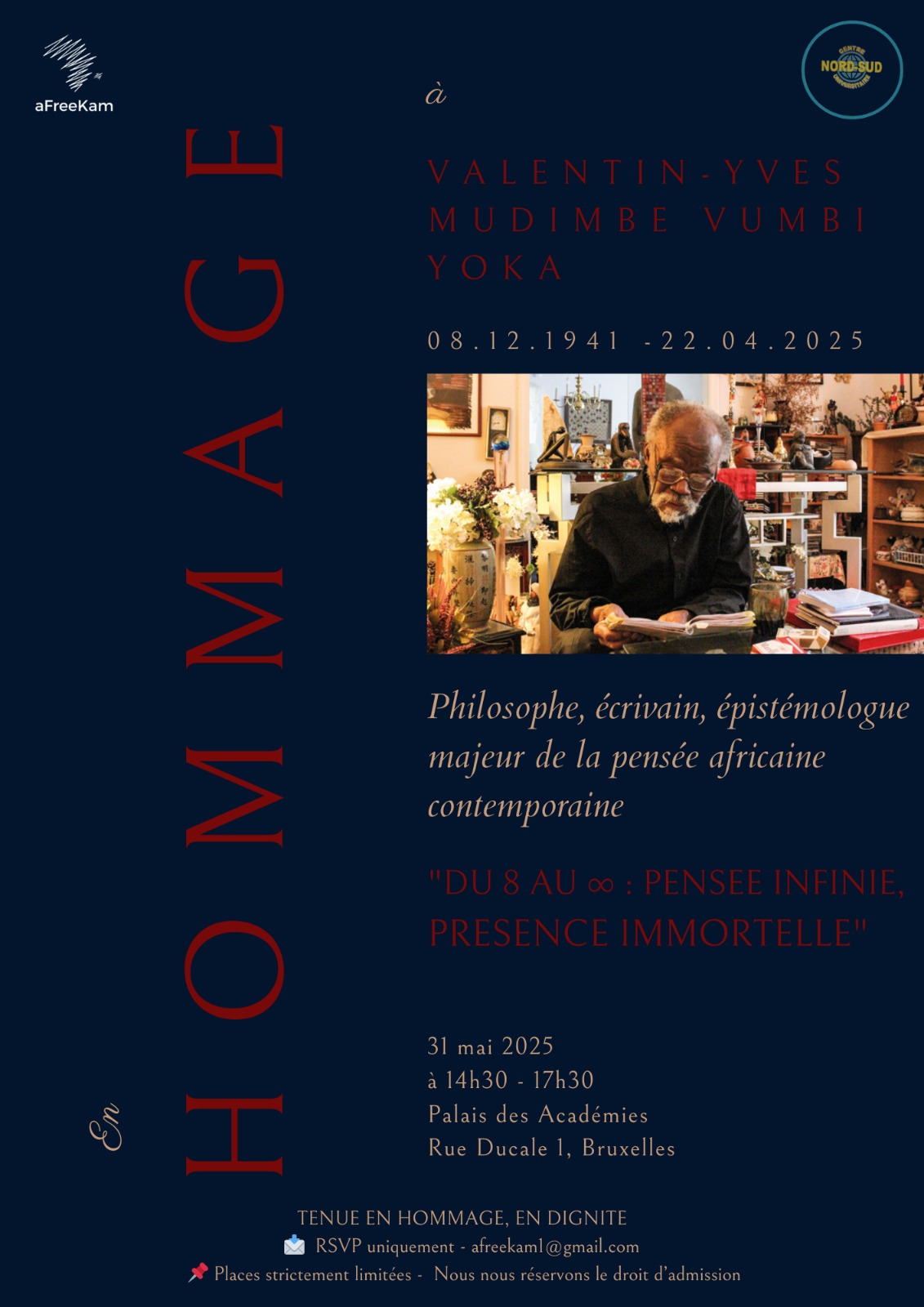 Bruxelles 31.05.2025. Hommage à Valentin Yves Mudimbe Bruxelles 31.05.2025. Hommage à Valentin Yves Mudimbe