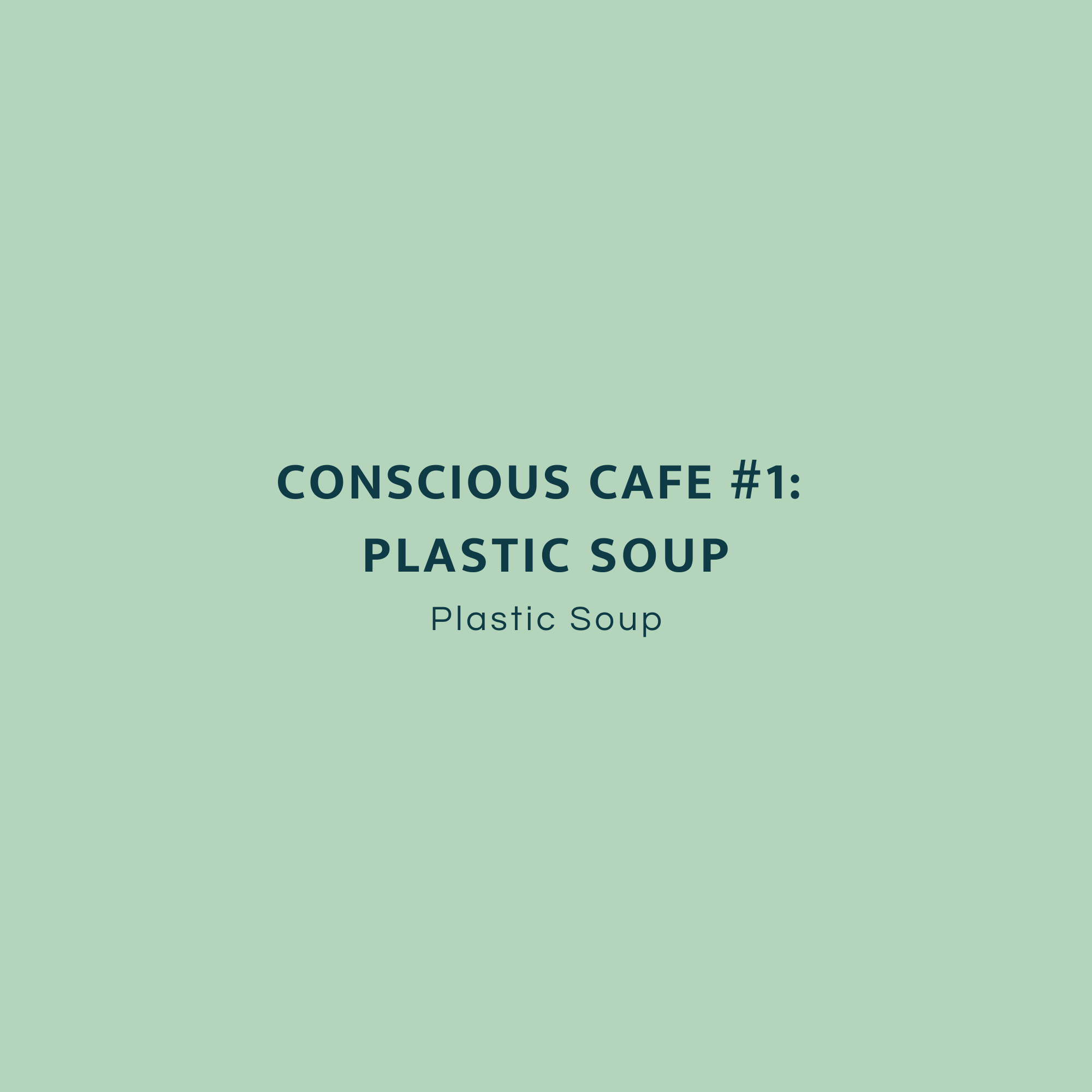 Lees meer over het artikel Conscious Cafe #1: Plastic Soup