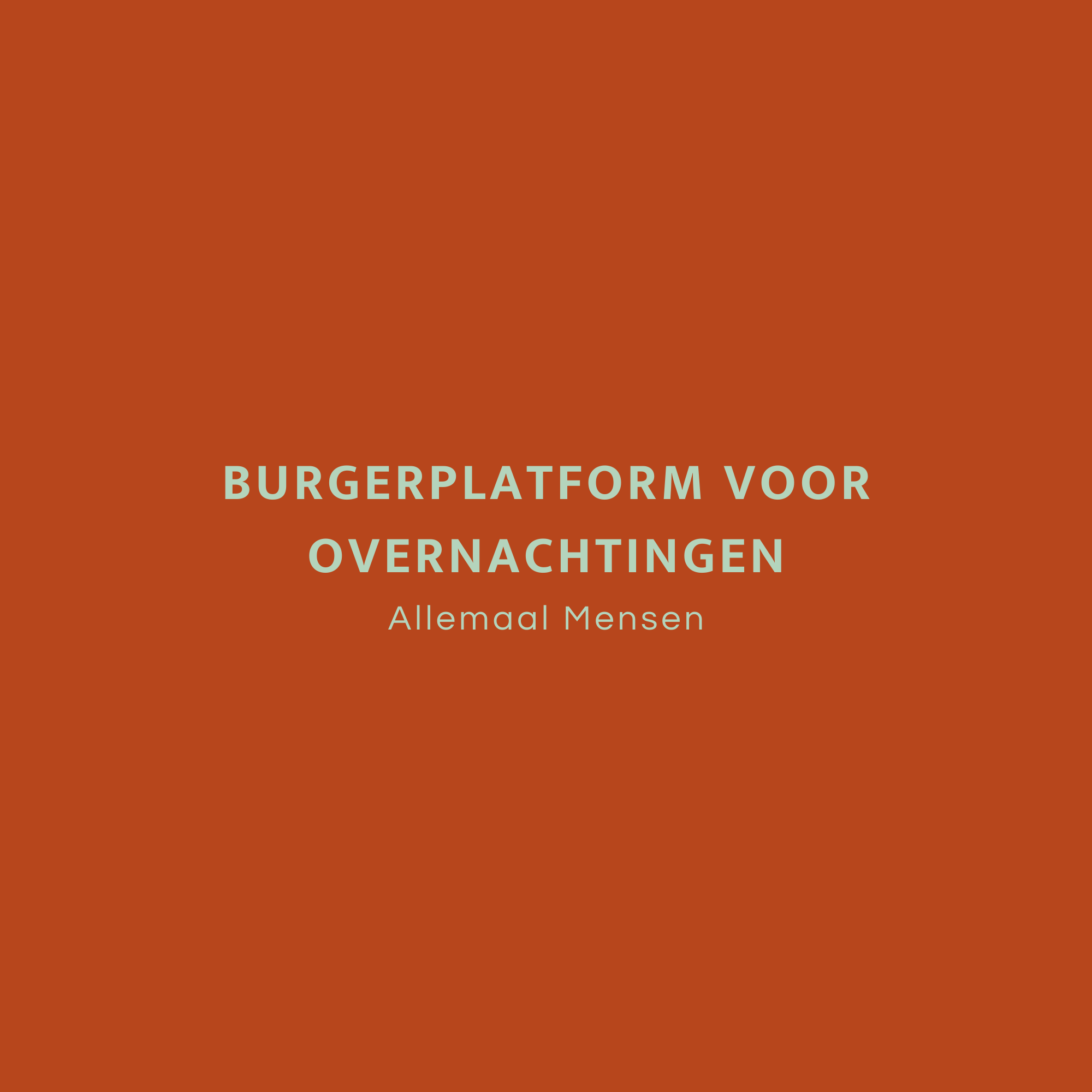 Lees meer over het artikel Burgerplatform voor overnachtingen