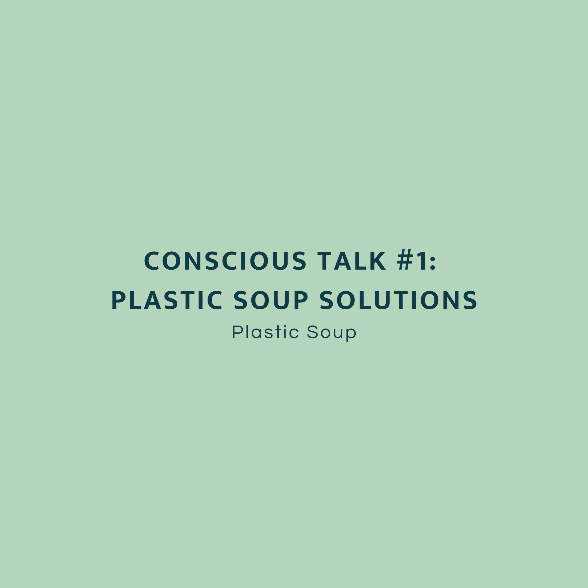 Lees meer over het artikel Conscious Talk #1: Plastic soup solutions