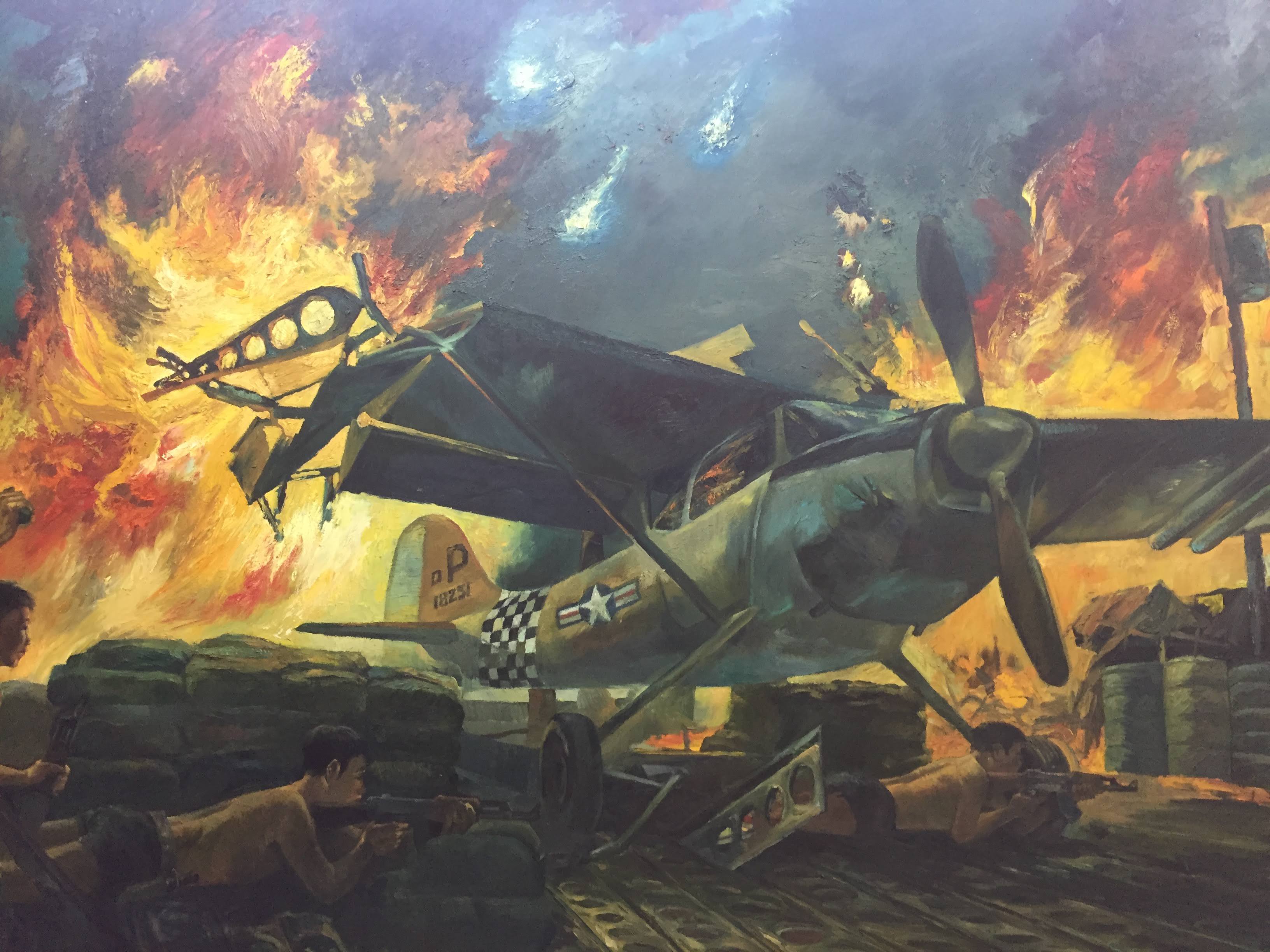 Fire and plane from Vietnam War