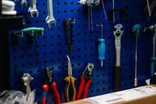Werkplaats wand