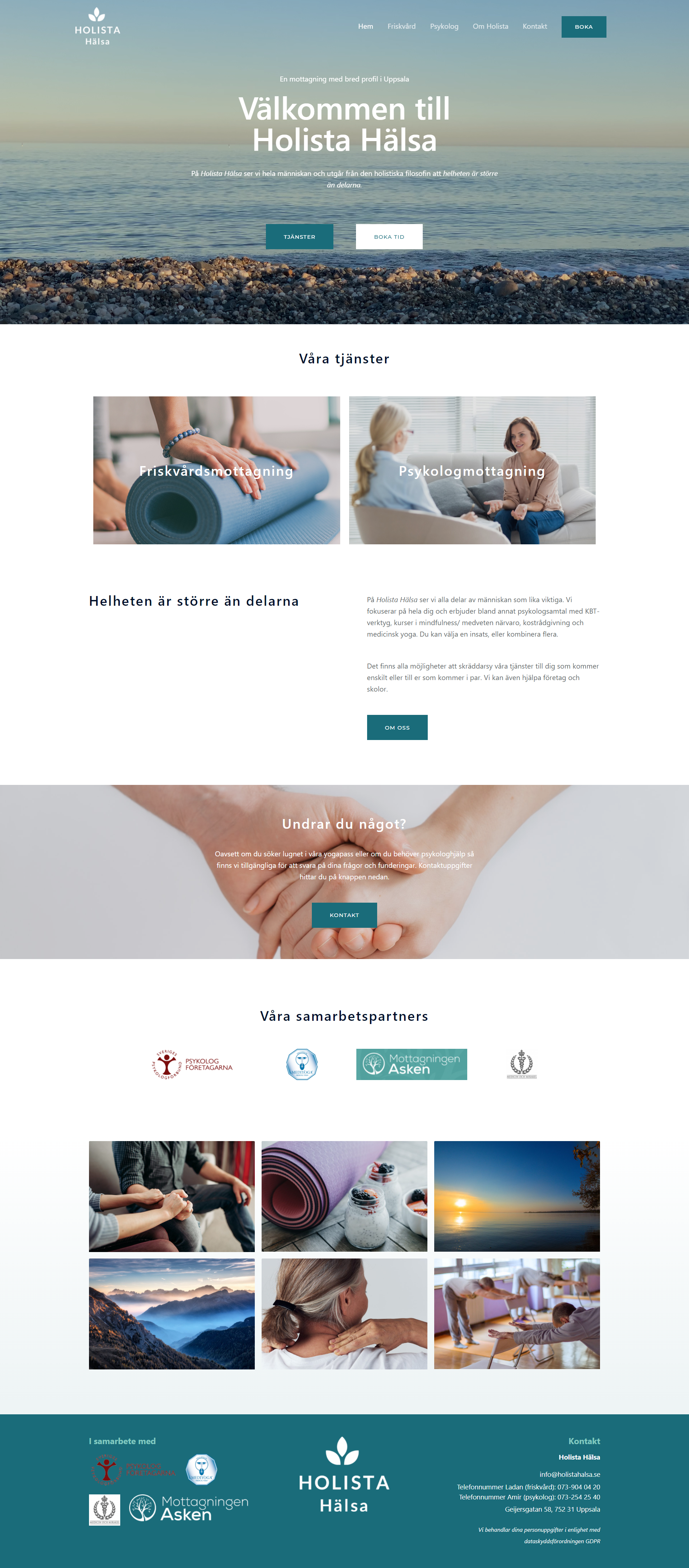 Consor - En hemsida som stödjer verksamheten åt Holista Hälsa