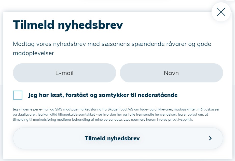 Hvilke brancher er bedst til at få permissions? 1 Tilmeldingsformular