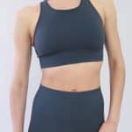 Lightweight green sports bra for maximum mobility