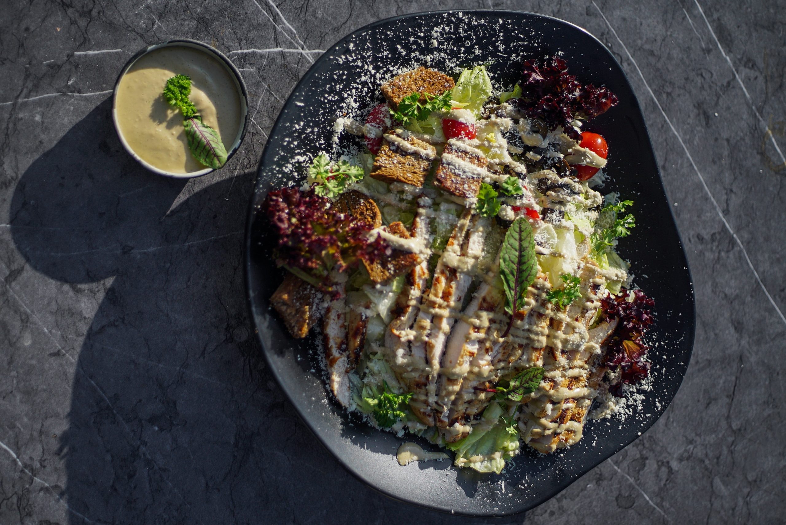Fast and easy chicken salad with ranch dressing