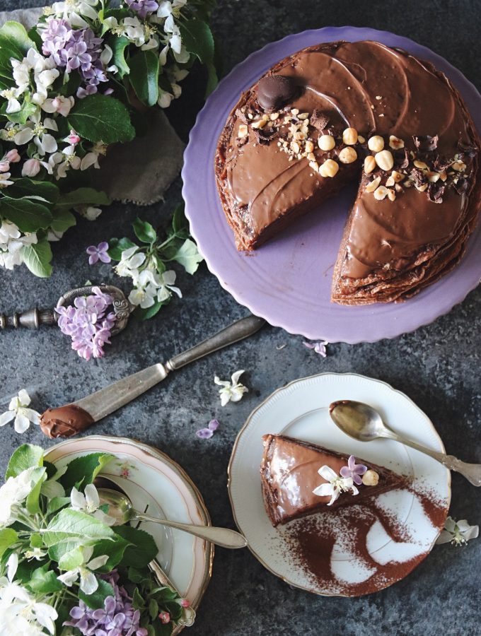 chokladpannkakstårta