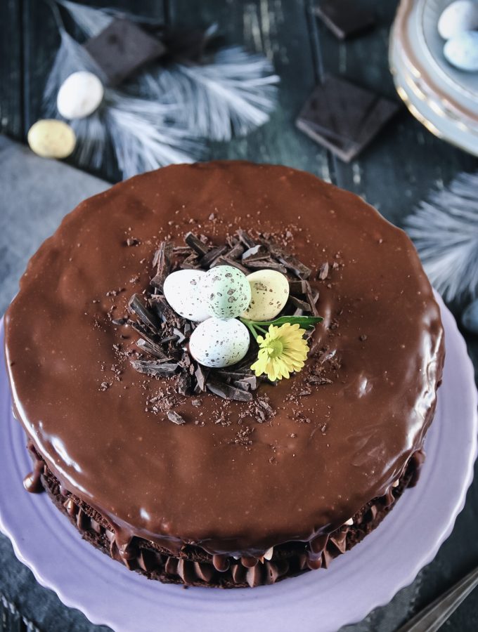 saftig chokladtårta med mörk öl