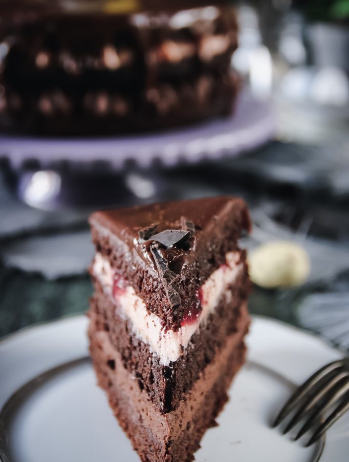 saftig chokladtårta med mörk öl