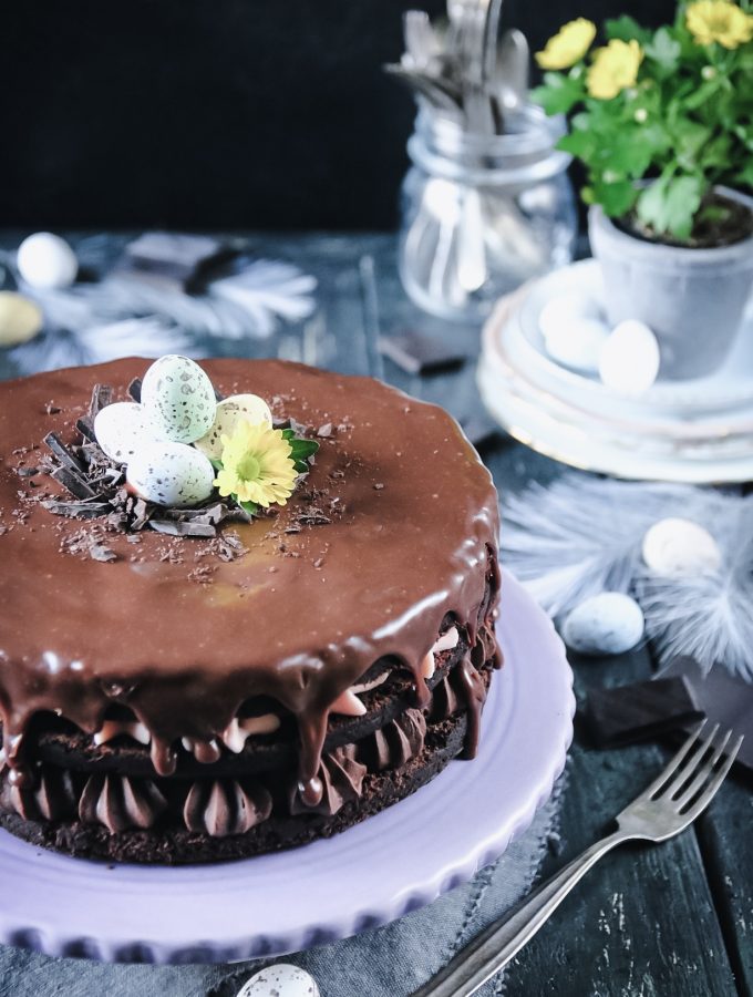 saftig chokladtårta med mörk öl