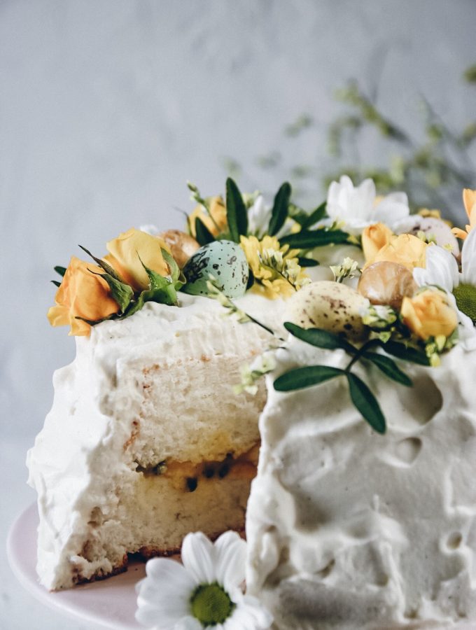 tårta med passion curd och chantilly kräm