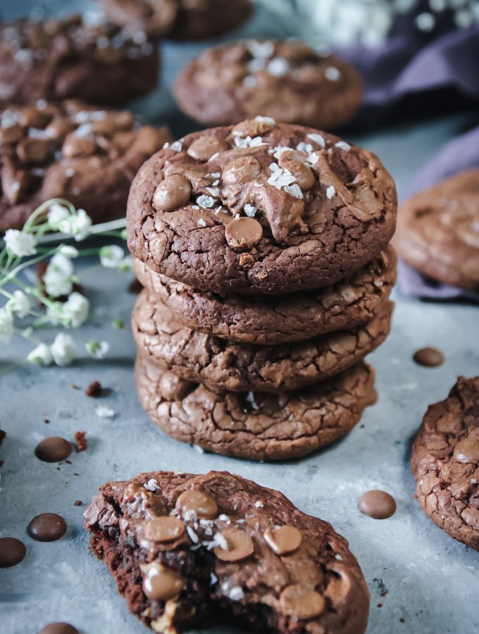 chokladkakor med flingsalt