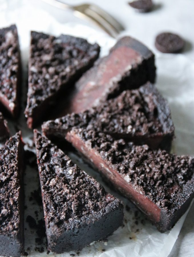 no-bake chokladpaj med Oreo