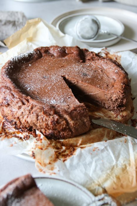 bränd chokladcheesecake