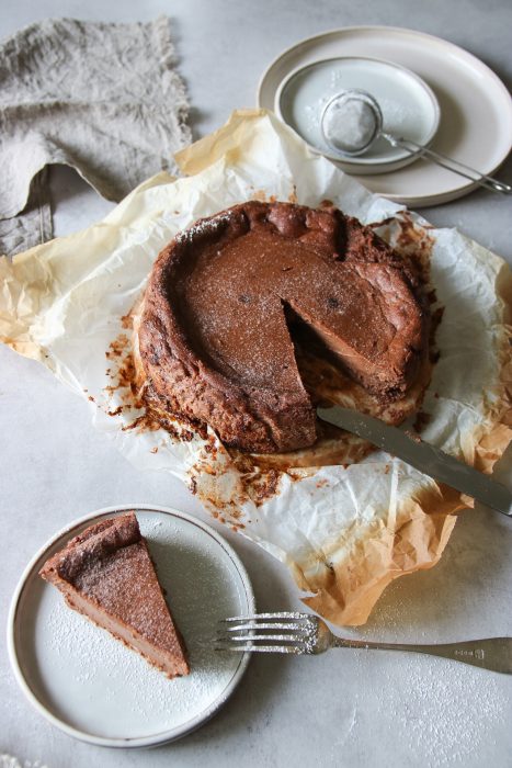 bränd chokladcheesecake