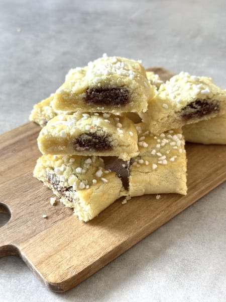 mandelsnittar med choklad