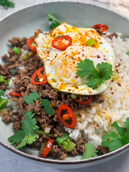 kryddig nötfärs med asiatiska smaker