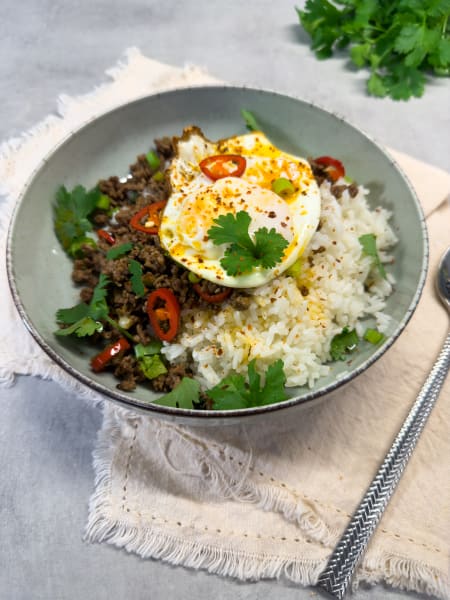 kryddig nötfärs med asiatiska smaker