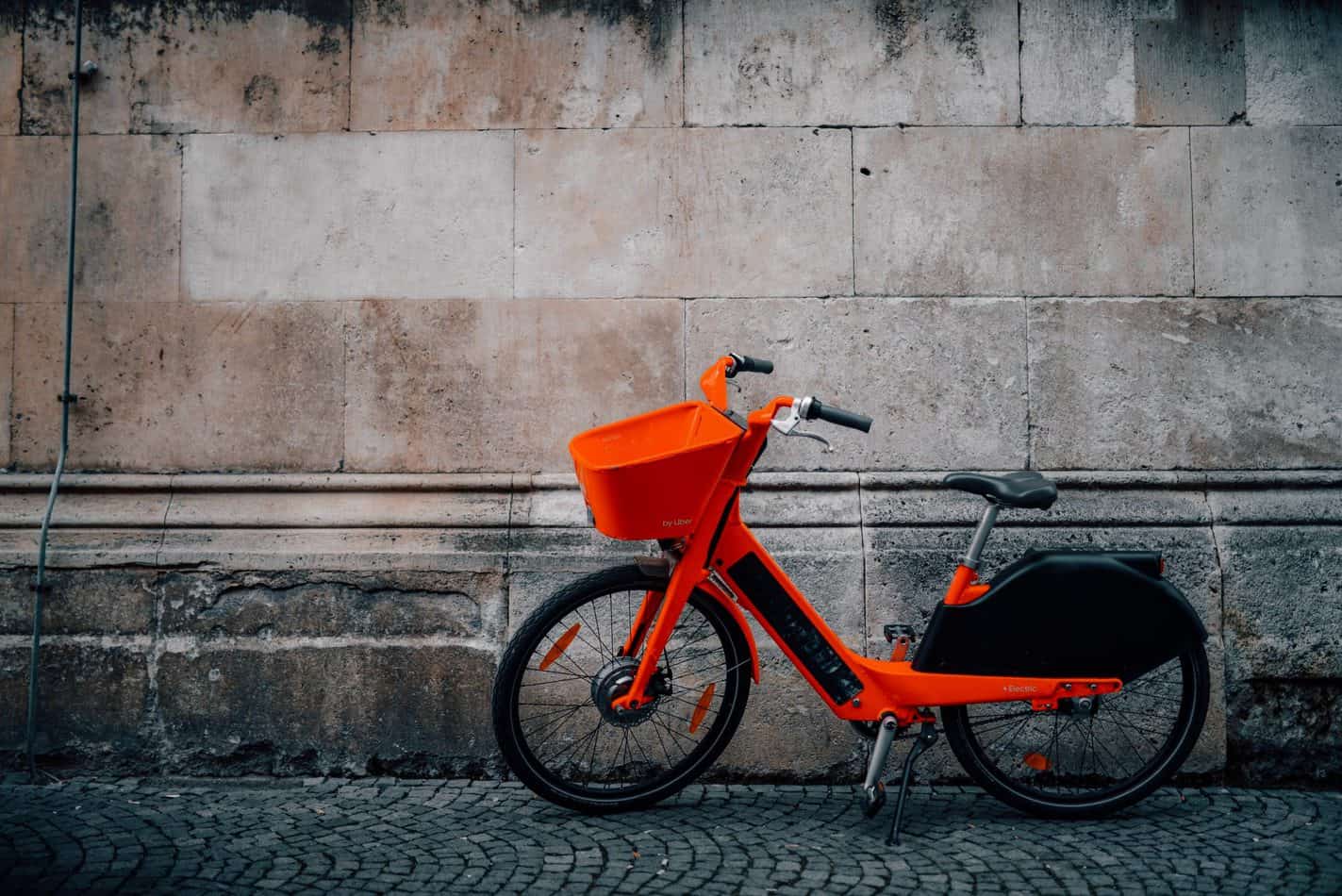 Red rental bike