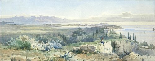 Angelos Giallina - View of the Achilleon from Agioi Deka