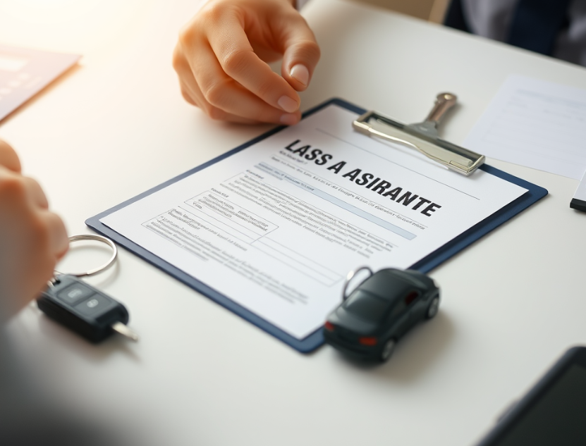 Person reviewing car insurance and roadside assistance plan that includes towing coverage.