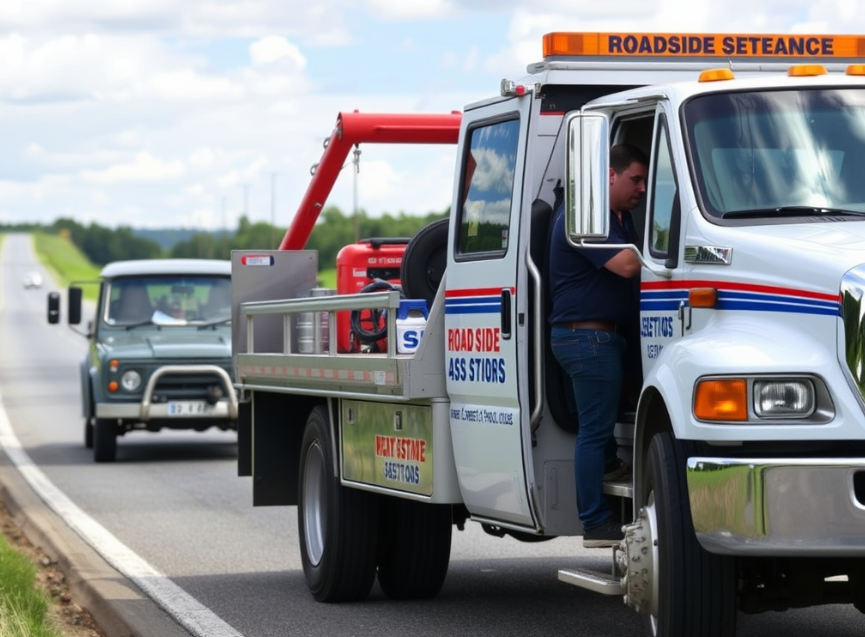 Roadside assistance technician helping a driver in Cork.