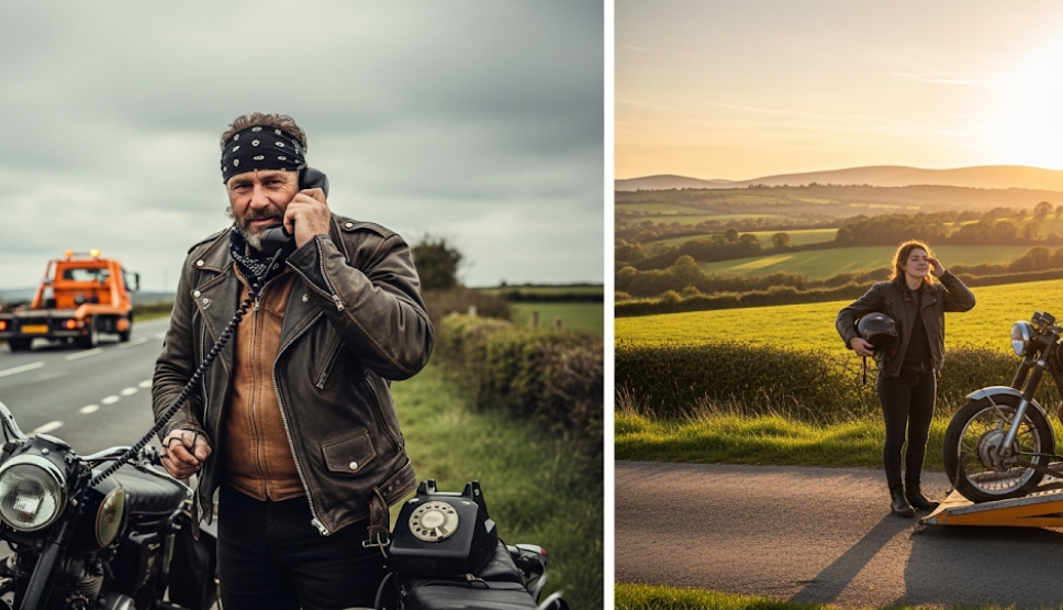 Real-life examples of Cork riders receiving roadside motorcycle towing assistance.