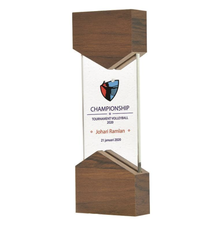 Wood Glass Trophy