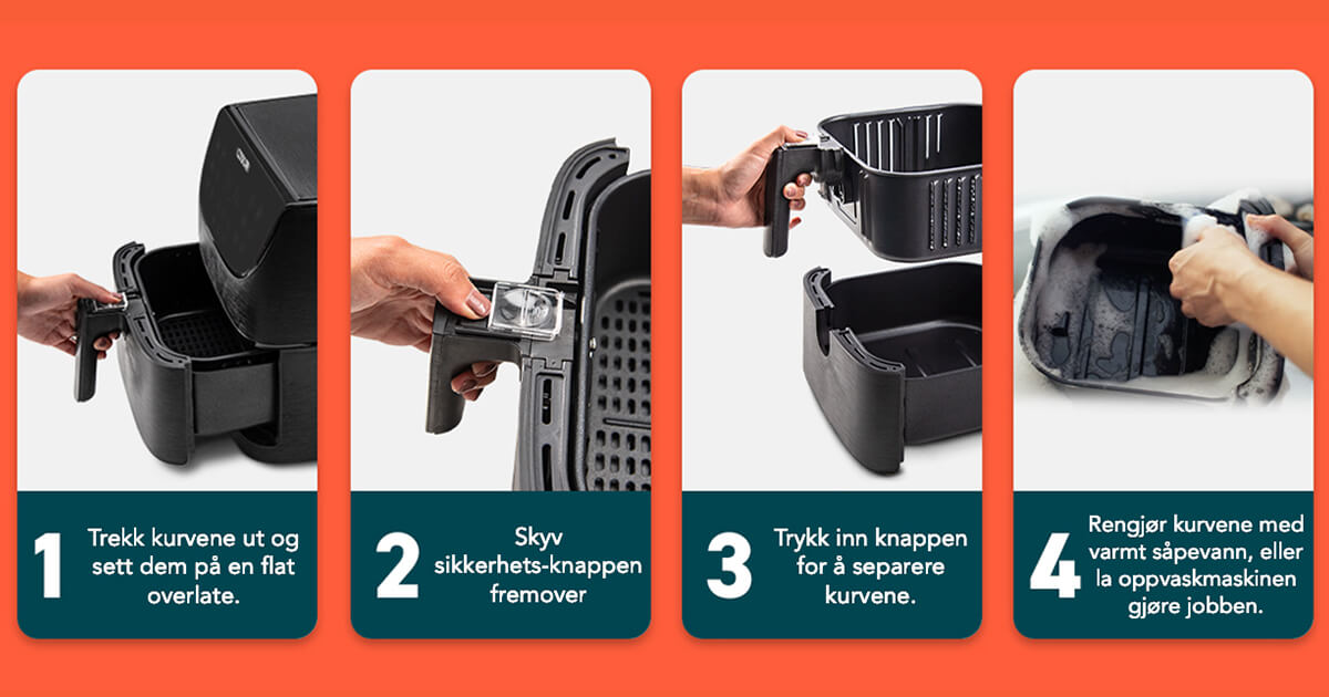 air fryer rengjøring