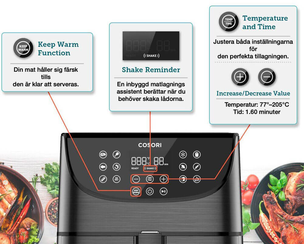 Cosori Premium Smart Airfryer - Världens smartaste Airfryer