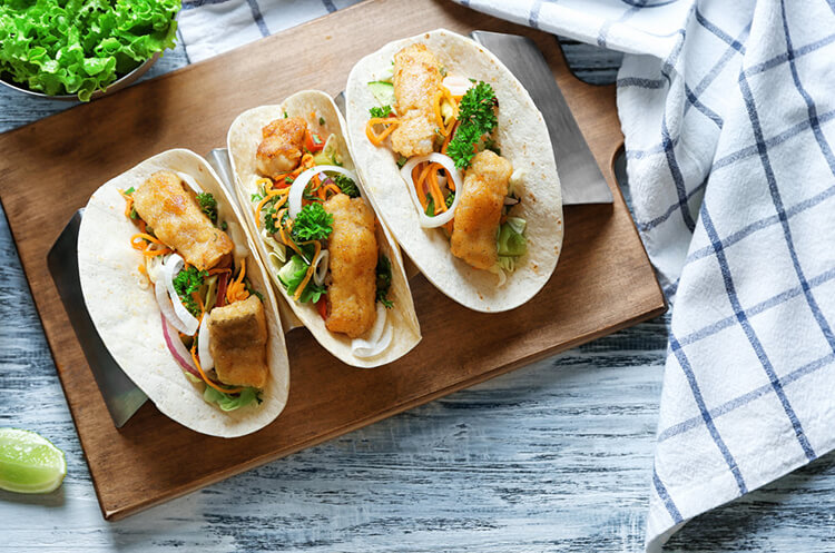 taco med panerad fisk cosori airfryer recept