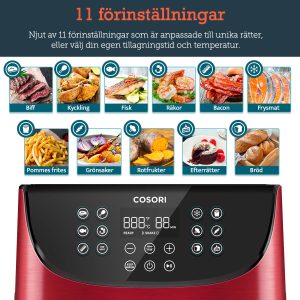 Premium cosori Röd airfryer