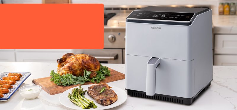 Cosori Dual Blaze airfryer ljusgrå banner