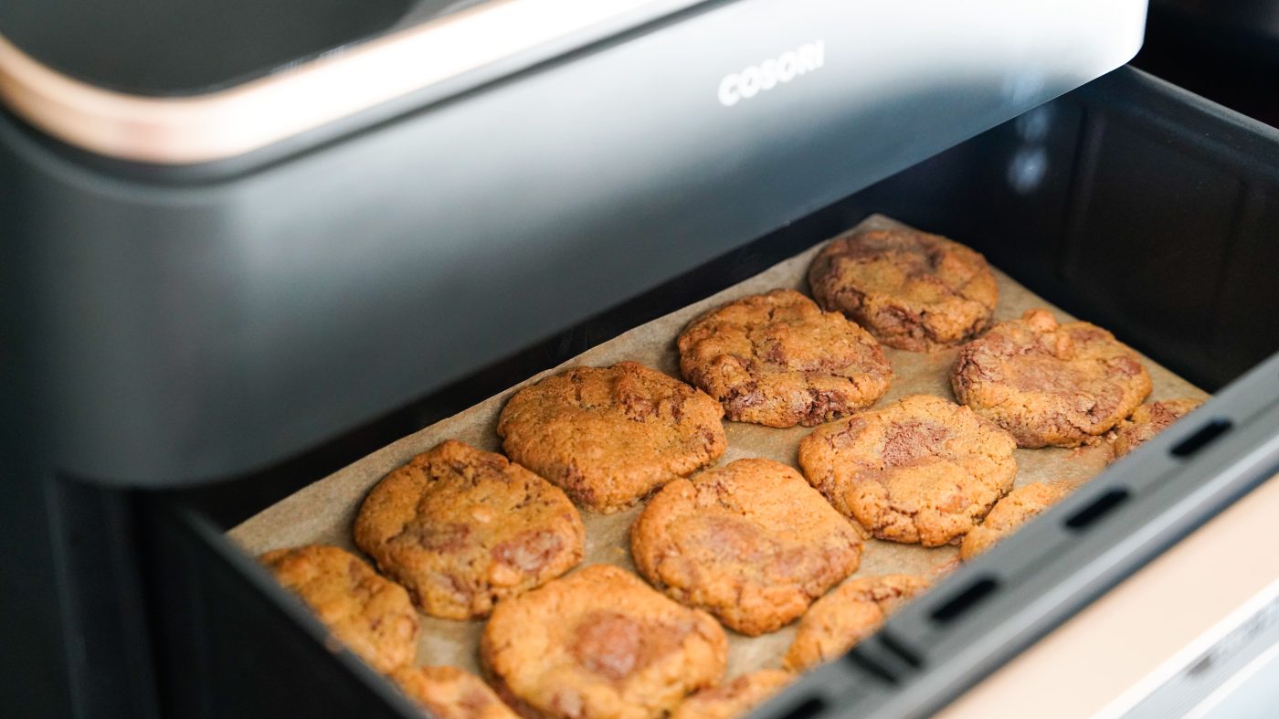 Chocolate chip cookies airfryer recept Cosori Dual Blaze TwinFry kurv