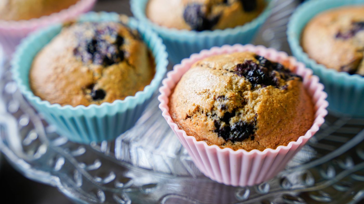 Glutenfria blåbärsmuffins med banan recept til Cosori Dual Blaze TwinFry