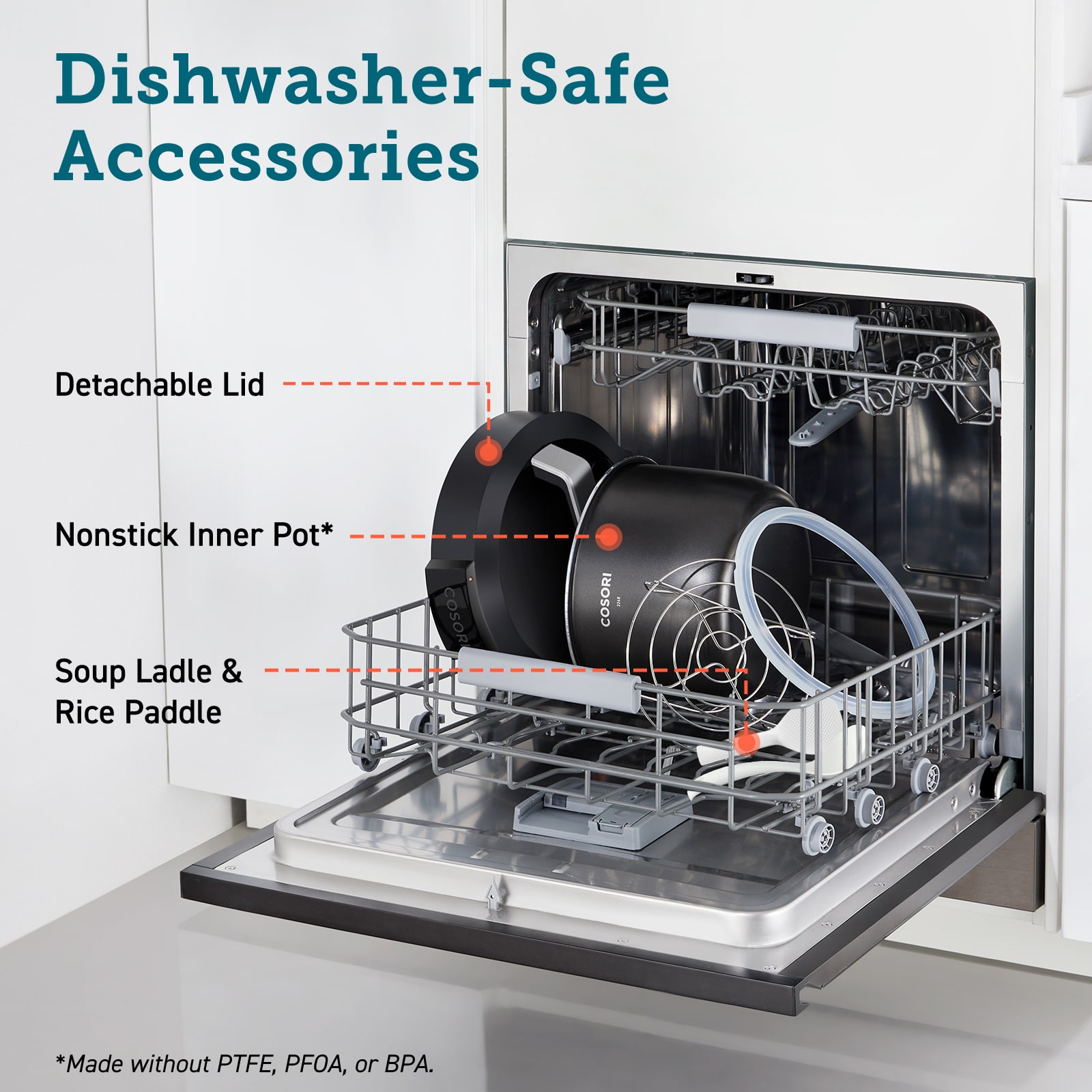 cosori pressure cooker dishwasher