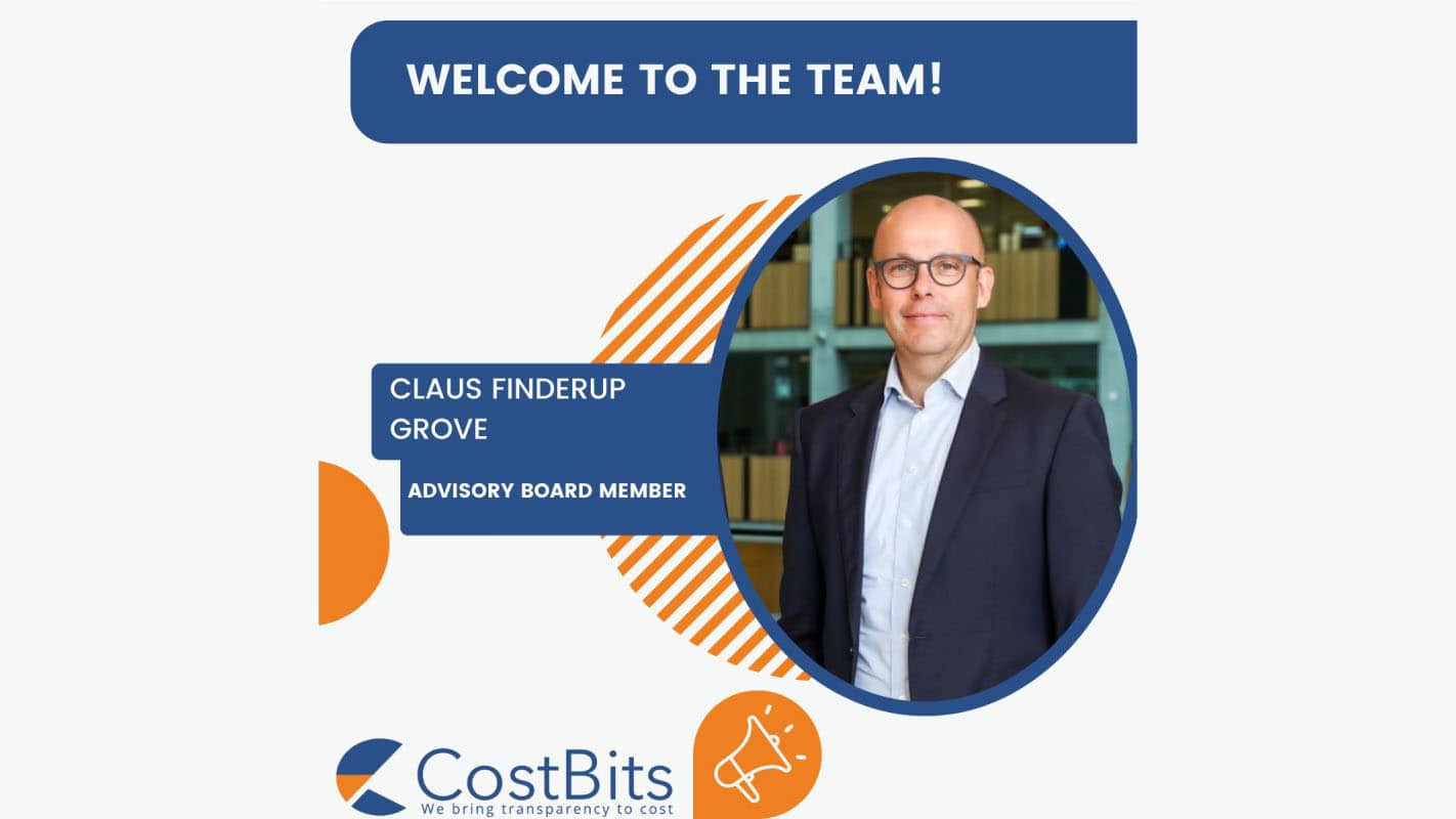 At CostBits we'd like to welcome Claus Finderup Grove to the team as an advisory board member ?