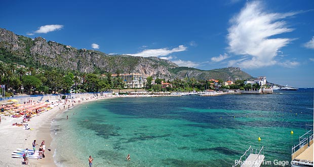 Beaulieu-sur-Mer strand på Cote d'Azur