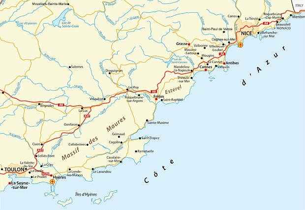 Karta Franska Rivieran