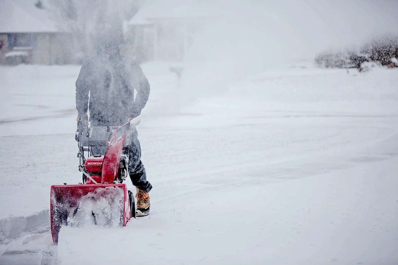 snowblowing, snow, blower