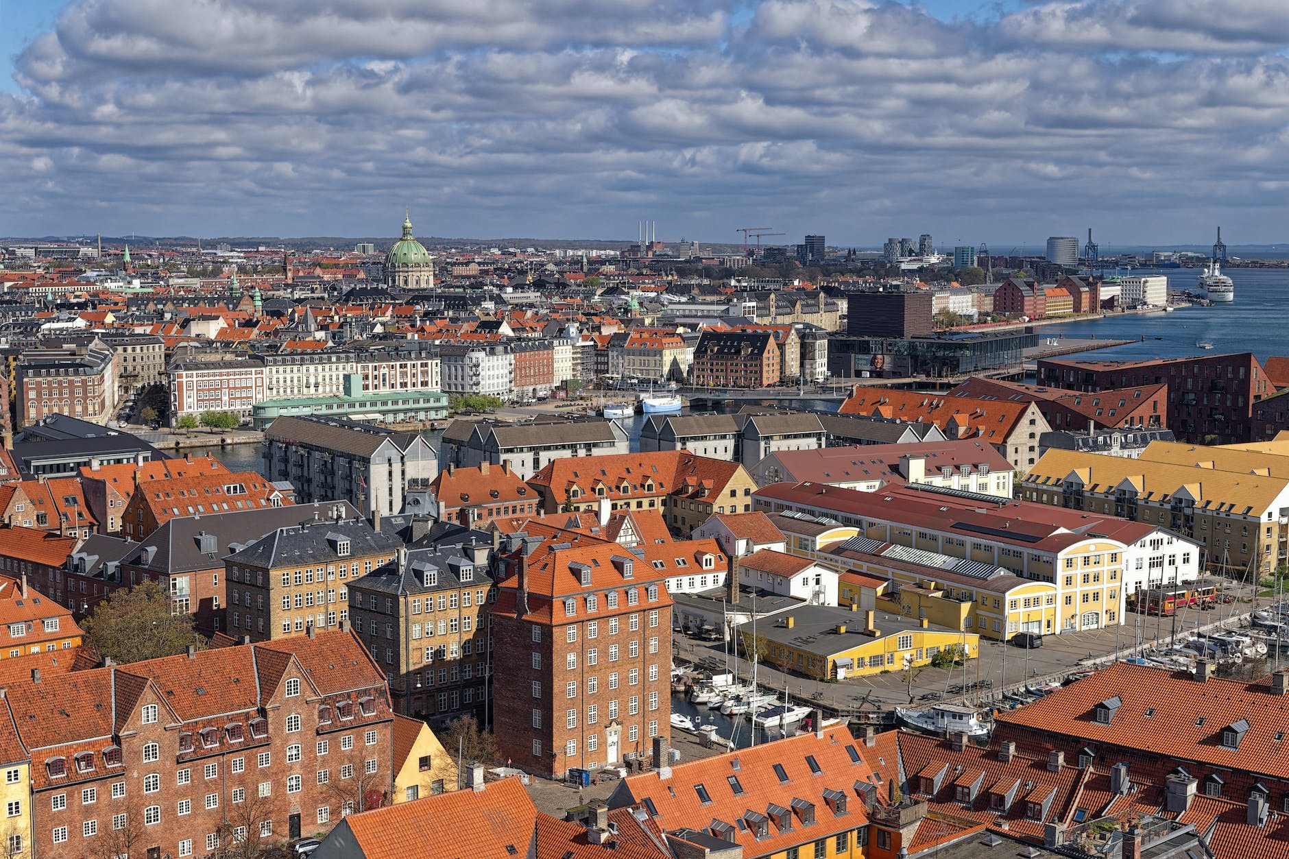 sunlit buildings in copenhagen