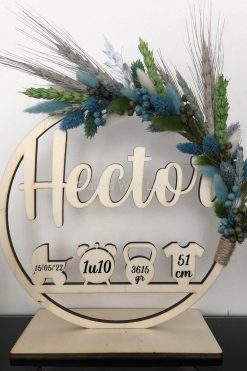 Geboortecirkel met droogbloemen