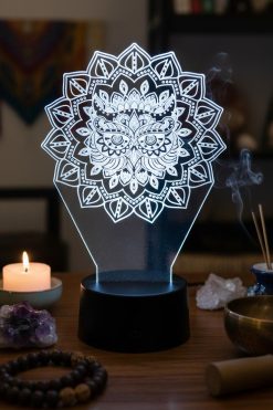 🦋 3D Acryl LED Lamp – Mandala Vlinder