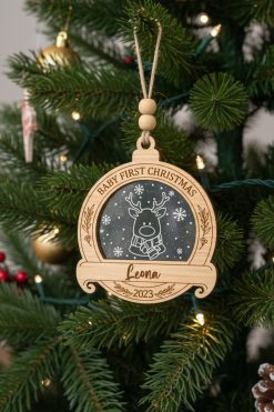 Baby’s First Christmas Ornament 2023 – Rendier 🦌