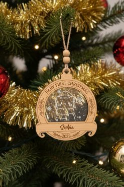 Baby’s First Christmas Ornament – Kat 🐱✨