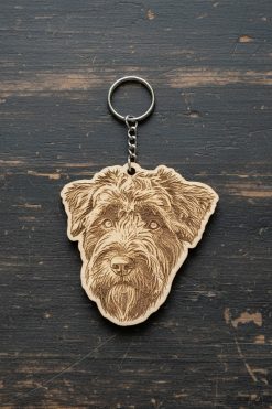 Bouvier des Flandres Sleutelhanger van Hout 🐾
