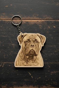 Bullmastiff Sleutelhanger van Hout 🐾