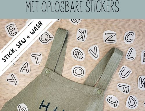 Letters borduren op kinderkleding – DIY oplosbare borduurstickers